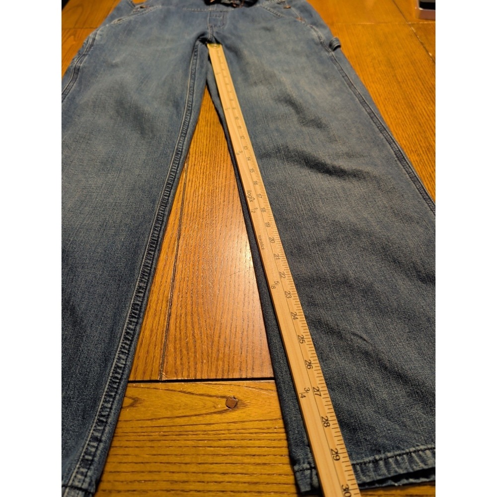Vintage Old Navy 90s Y2K Blue Denim Overalls Bibs Size Small Jean Carpenter Bib - Picture 15 of 16